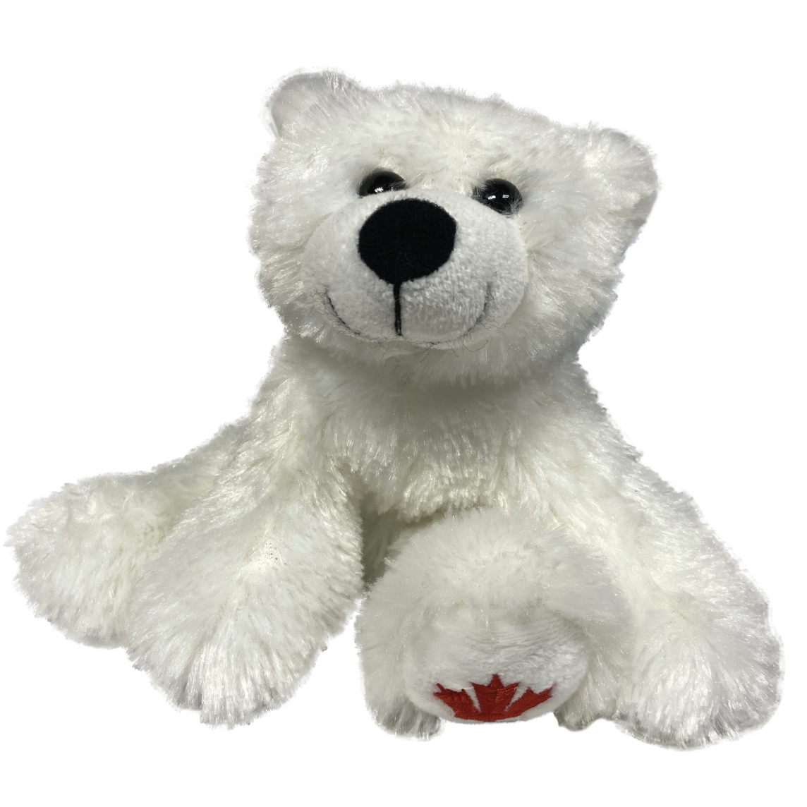7" Maplefoot Polar Bear stuffed animal front view